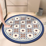 Retro stiilis valamu p&otilde;randamatt &Uuml;mmargune vannitoa p&otilde;randamatt Vett imav ja mustust h&uuml;lgav Vannitoa libisemiskindel jalamatt Jalamatt 100*100cm