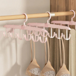 6 konksud Naiste Hoiu Rinnahoidjad Riidehoidjad Riideriiul Kodu Garderoobi Aksessuaarid Sall Organiseerija Meeste Lipsu V&ouml;&ouml; Riidepuu heleroosa v&auml;rv