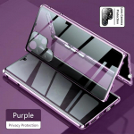 Magnetiline Karastatud Klaasist Privaatsus Metallist Kest Xiaomi Redmi Note 14 12T Pro 13 Pro+ jaoks koos Kaamera Objektiivi Kaitsega Kahepoolne Klaaskate Redmi Note 14 Pro+ lilla