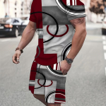 Meeste vabaaja spordimoe komplekt Suvine hingav v&auml;rskendav jooksmise fitness l&uuml;hikesed p&uuml;ksid &Uuml;lem&otilde;&otilde;duline meeste Y2K stiilis tr&uuml;kim&auml;rkus S