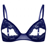 Naiste pitsrinnahoidja suures suuruses Push Up rinnahoidjate reguleerimine &otilde;&otilde;nsa v&auml;ljan&auml;gemisega rinnahoidja aluspesu L tumesinine v&auml;rv