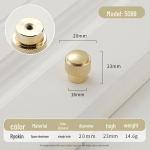 Kuldne &uuml;mmargune &uuml;he auguga luksuslik sahtli k&auml;epide moodsate lihtsate riidekappide jaoks