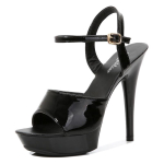 Seksikad sandaalid naistele Mitmek&uuml;lgsed pahkluu pandlaga 13cm stiletto k&otilde;rged kontsad Peo &ouml;&ouml;klubi kingad Naiste 35 black