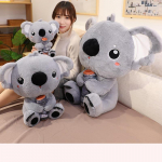 Hiiglaslik Simulatsioon Austraalia Koala Puiduga Pl&uuml;&uuml;s M&auml;nguasi Pehme Padi T&auml;idisega Loom Koala Karu Nukk S&uuml;nnip&auml;evakingitus 30cm