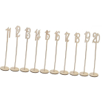 10 tk Puidust Lauanumbrid Pulmavastuv&otilde;tuks Stendid Istekohtade Numbrid Hoidjalusega Alus Lauanumbrid Pulmapeo &Uuml;rituse Toitlustus 1-10 looduslik