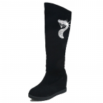 Naiste pikad saapad s&uuml;gis-talv uus sisemise k&otilde;rgendusega varrukaga naiste puuvillased saapad strassidega puuvillased saapad Korea versioon lumesaapad naiste kohapeal 39