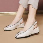 Uued &uuml;hev&auml;rvilised pehme tallaga ja pehme pealispinnaga kiilkontsaga sandaalid naistele 35 valge