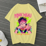 Kuum Anime Jujutsu Kaisen Ryomen Sukuna T-s&auml;rk Naiste Vabaaja FeUnisex L&uuml;hikeste Varrukatega &Uuml;mara Kaelusega Harajuku Mood Y2k T-s&auml;rk Top Unisex L