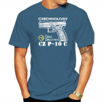 UUS RARE CZ USA T&Scaron;EHNOLOOGIA CESKA ZBROJOVKA S&Auml;RK CZ P10C USA PALJU V&Auml;RVI T-S&Auml;RK Unisex T-s&auml;rgid 4XL