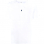 Polo Ralph Lauren Ss22 &Uuml;hev&auml;rviline &Uuml;mmarguse Kaelusega L&uuml;hikeste Varrukatega T-s&auml;rk Meeste Pealisr&otilde;ivad Valge 710839046-002 XL