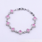 Lihtne Temperament Geomeetriline Nelinurk Tsirkoon K&auml;ev&otilde;ru Messing Kullatud Ehted With extension buckle length 20.5 cm bracelet