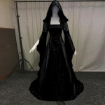 Naiste moodne pikkade varrukatega kapuutsiga kleit, p&otilde;randa pikkune Cosplay kleit XL