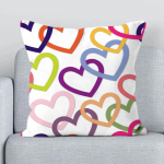 Kontori elutoa diivanipadja kate Luksuslik kodukaunistus Padjakate Romantiline armastus S&uuml;damemustriga padjakate 30x30cm