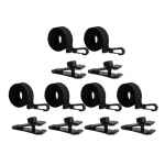 Basseinikatte rulli kinnituskomplekt Universaalsed basseinikatte p&auml;ikesekatte rihmad klambrid Reguleeritav p&auml;ikesetekk Kinnituskomplekt Rihmade, klambrite, kinnitustega Maapealsele 18pcs