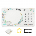 Kuukujuline kahepoolne flanell beebi verstaposti fotograafia tekk 100x150cm