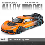 1/18 M&otilde;&otilde;tkava Benz AMG ONE Super Spordis&otilde;iduk Sulamist Valatud Mudelauto Heli ja Valgusega Klassikalised Hobi Kogumisobjektid S&uuml;nnip&auml;evakingitused oranž