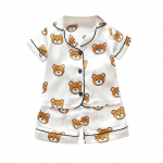 Beebi pidžaamad poiste t&uuml;drukute kaheosalised satiinist magamisriided suvised l&uuml;hikeste varrukatega + l&uuml;hikesed p&uuml;ksid XL sinine