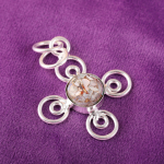 Etioopia Vask-t&uuml;rkiis ripats, 925 Sterlingh&otilde;be ehted, Kingitus naistele K&auml;sit&ouml;&ouml; ripats V&auml;&auml;riskiviehted 1.57 Inches roosa