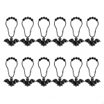 12x Shower Curtain Hooks Rings Hangers Convenient Accessories Easy to Use Stainless Steel
