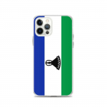 Coque iPhone &ndash; Lesotho &ndash; Drapeau &ndash; Souple &ndash; Mitmev&auml;rviline &ndash; &Uuml;hilduv iPhone 12 Pro