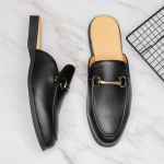 Moodsad Uued Disainer Meeste Lakknahast Poolsaapad Meestele Mules Sandaalid Vabaajajalatsid Klipid Valged Mustad Loaferid Tuhvlid 38