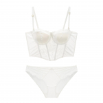 V&otilde;rgutav pitsist pikk korsett-push-up rinnahoidjakomplekt naistele Bra S (65C-70AB)