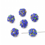 Imeilusad k&auml;sitsi valmistatud klaasist &uuml;mmargused lilled kroonlehed helmed lambiv&auml;rvi helmed sobivad v&otilde;lusid k&auml;ev&otilde;ru kaelakee DIY ehete valmistamise tarvikud