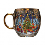 Yousheng Halloweeni Kruus Naljakas Tee Kohvitass 400ml K&auml;sitsi Maalitud &Otilde;udne Klaasist Tass Kuumade K&uuml;lmade Jookide jaoks J&otilde;ulupeo Kingitus Sokit&auml;ide B