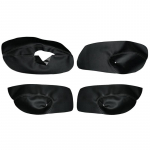 AINULT 4-ukseline pehmest nahast ukse k&auml;etoe kate VW Golf 4 MK4 Bora Jetta 1999 - 2005 auto ukse k&auml;etoe paneeli nahakatte trimmile LHD Black-white line