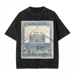 Moodne Palestiina Templiga T-s&auml;rk 1920ndatest Meeste O-kaelusega Puhtast Puuvillast Pesitud L&uuml;hikeste Varrukatega Unikaalsed Topid M