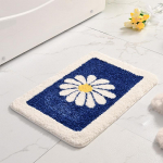 Inyahome Cute Daisy vannimatid Lilledega libisemiskindlad vannitoavaibad Masinaga pestavad pehmed kohevad ja imavad mikrokiust vannitoavaibad 40x60cm