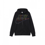 Nike Logo Tikitud Tr&uuml;kiga Kapuutsiga Jakk Meeste &Uuml;ler&otilde;ivad Must DX0536-010 L