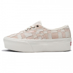 Vans Authentic Kootud Ruuduline Stackform Paks Tald Vabaaja Madalad Rula Kingad Unisex toss Valge Roosa VN0A5KXXYL7 40