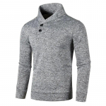Pusa poolkaelusega meeste kampsunid n&ouml;&ouml;biga kaelus &uuml;hev&auml;rvilised, soojad &otilde;hukesed paksud kampsunid, meeste talvepullover XXXL helehall v&auml;rv