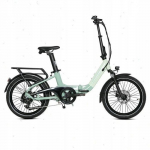 JOBOBIKE ACE PRO - 250 W - 36 V - 10 Ah - V&eacute;lo &eacute;lectrique pliable - &Eacute;quip&eacute; d'une batterie Samsung APP Green - Vert clair roheline