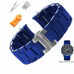 Silikoonist roostevabast terasest kellarihm Citizen Blue Angel Generation AT8020-54L Air Eagle JY8035 jaoks Veekindel meeste rihm 23mm 23mm