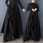 DIMANAF Suurused Naiste Alaosad Uued Pikad P&uuml;ksid Seelikud L&otilde;dvad P&uuml;ksid Suur Suurus Vabaaja Kevad S&uuml;gis &Uuml;hev&auml;rviline Must One size must