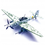 1/72 L14647PA Saksa JU-87G2 h&auml;vituslennuki mudel Rudel 1945 Valmis toode Kogumismudel roheline