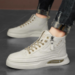 S&uuml;gis uued k&otilde;rge s&auml;&auml;rega laua kingad meeste vabaaja v&auml;ikesed valged kingad mitmek&uuml;lgsed &uuml;li&otilde;pilaste spordijalatsid neli hooaega trendikad kingad Martini kingad 44 beež