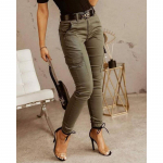 Kevad Streetwear P&uuml;ksid Suvised Solid Slim Cargo P&uuml;ksid P&uuml;ksid Mood Naiste Jooksjad Pantalon Mujer Taskud Riided 26211 XXL