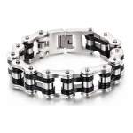 Punk Meeste Oranž Jalgratta K&auml;ev&otilde;ru Must Mootorrattaketi K&auml;ev&otilde;ru Meestele Naistele Roostevabast Terasest Biker Randme Ehted 21.5cm