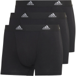 Adidas Active Flex Puuvillased Bokserid Logotr&uuml;kiga Keskmise V&ouml;&ouml;kohaga 3-pakk Meeste Aluspesu Must GB0800 M black