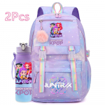 2 tk/komplekt Armas Anime Kpop Tr&uuml;kitud Seljakott 750 ml Vee Pudel Suure Mahutavusega Reisikott Teismelisele T&uuml;drukule Poisile Koolikott Laste Kingitus Rucksack