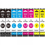 Kamo 502XL tindikassetid Epson XP-5100/5105/5150/5155 ja WF-2860/2865/2880/2885 jaoks - 8 tk pakk