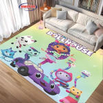Disney Gabbysi nukumaja vaip, vaip elutuppa magamistuppa, diivanile k&ouml;&ouml;ki uksematt dekoratiivmatt, laste libisemiskindel p&otilde;randakate vastupidav matt, kingitus 70x100cm (28x39in)