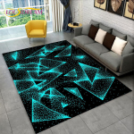 3D abstraktne kaasaegne geomeetrilise illusiooniala vaip, vaibavaip elutoa diivani uksemati sisekujunduseks, lastem&auml;ngu libisemiskindel p&otilde;randamatt 70x100cm(27x39im)