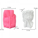 Silikoonvorm 3D Armas T&uuml;druk Lillepoti Vorm DIY K&auml;sitsi Valmistatud K&auml;sit&ouml;&ouml; Kips K&uuml;&uuml;nal Kristall Epoks&uuml;vaigu Vorm Kodu Kaunistuste jaoks