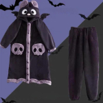 Anime Nahkhiir Onesie Naistele Meestele Pidžaama Kapuutsiga Hommikumantel Rebane &Ouml;&ouml;riided &Uuml;hes t&uuml;kis Kombinesoon Cosplay Kost&uuml;&uuml;m &Ouml;&ouml;riided Majakleit Vabaajar&otilde;ivad &Ouml;&ouml;s&auml;rk L night-robe pants black