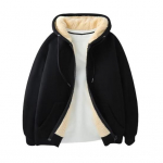 Fliisist paksustatud kapuutsiga dressipluusid naistele, &uuml;hev&auml;rvilised, lukuga, soojad voodriga, termilised, taskutega. S&uuml;gis-talvine kapuutsiga mantel k&uuml;lma ilma jaoks. L aprikoosi