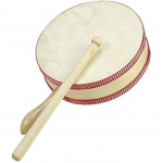 Tambour en bois - REIG - 15 cm - Avec poign&eacute;e - Pour enfants - S&eacute;curit&eacute; requise roheline